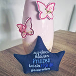 7x Stickdatei ITH Kronenkissen Prinz - Sewando