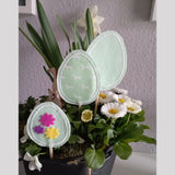 6x Stickdatei "Deko Ei" ITH mit Applikation