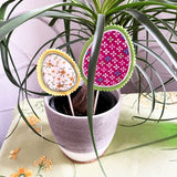 6x Stickdatei "Deko Ei" ITH mit Applikation