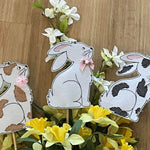 Stickdatei - ITH Blumenstecker Hase 13x18 cm - Sewando