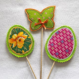 6x Stickdatei "Deko Falter" ITH Schmetterling mit Applikation
