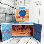 Plotterdatei Zwillinge mit Pfingstrose, Sublimation, Digistamp, Digipaper - Sewando