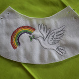 Stickdatei - Lampenschirm "Taube & Regenbogen"