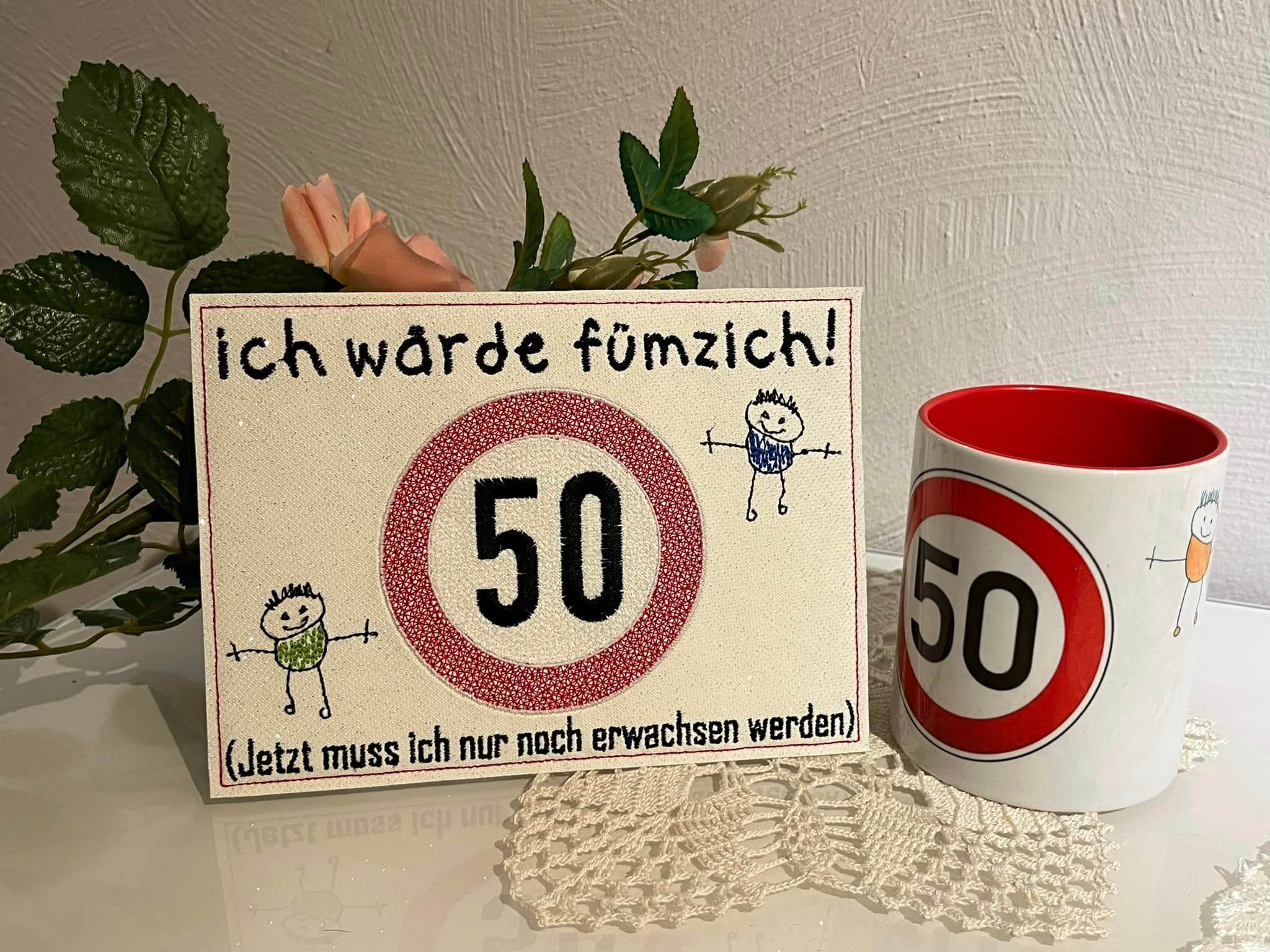 Stickdatei - Verkehrsschilder-Sprüche zum Geburtstag - Sewando