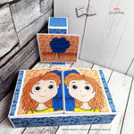 Plotterdatei Zwillinge mit Pfingstrose, Sublimation, Digistamp, Digipaper - Sewando