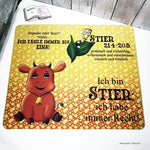 Plotterdatei Stier Hugo mit Maiglöckchen Sublimation, Digistamp, Digipaper ! - Sewando