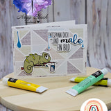 Digiset "Bill, das Chamäleon" Digipaper, Digistamp