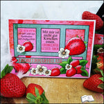 Digiset Erdbeere, Digistamp, Digipaper, Plotterdatei, Sublimation, Druck - Sewando