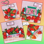 Digiset Erdbeere, Digistamp, Digipaper, Plotterdatei, Sublimation, Druck - Sewando