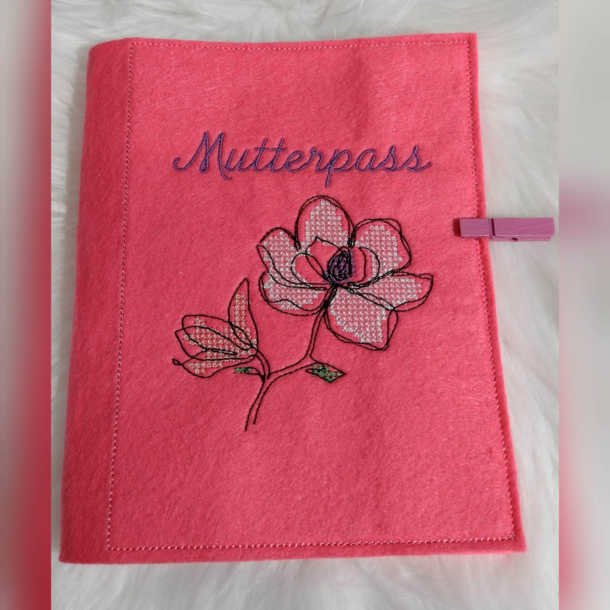 Stickdatei - Mutterpass-Hüllen (4 Motive) - Sewando