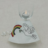 Stickdatei - Lampenschirm "Taube & Regenbogen"