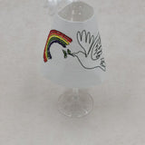 Stickdatei - Lampenschirm "Taube & Regenbogen"
