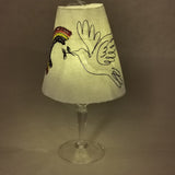 Stickdatei - Lampenschirm "Taube & Regenbogen"