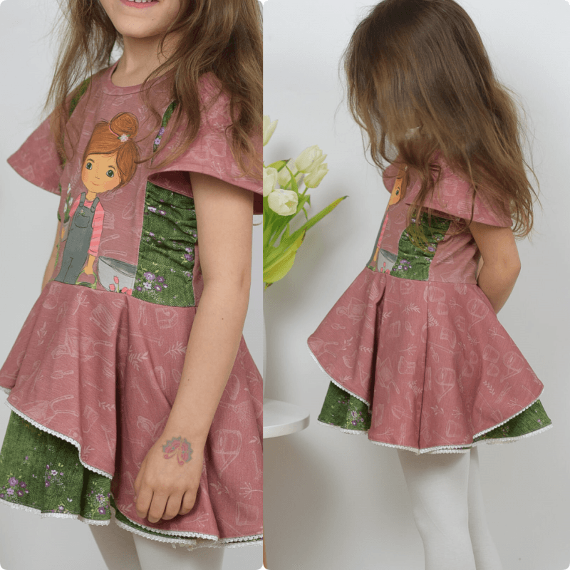 Schnittmuster Kleid AppleJuicy Gr. 80 bis 152 - Sewando