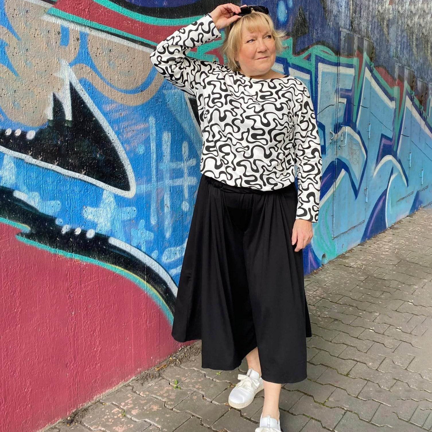 Schnittmuster Culotte Hosenrock AZUR (32-56) : - Sewando