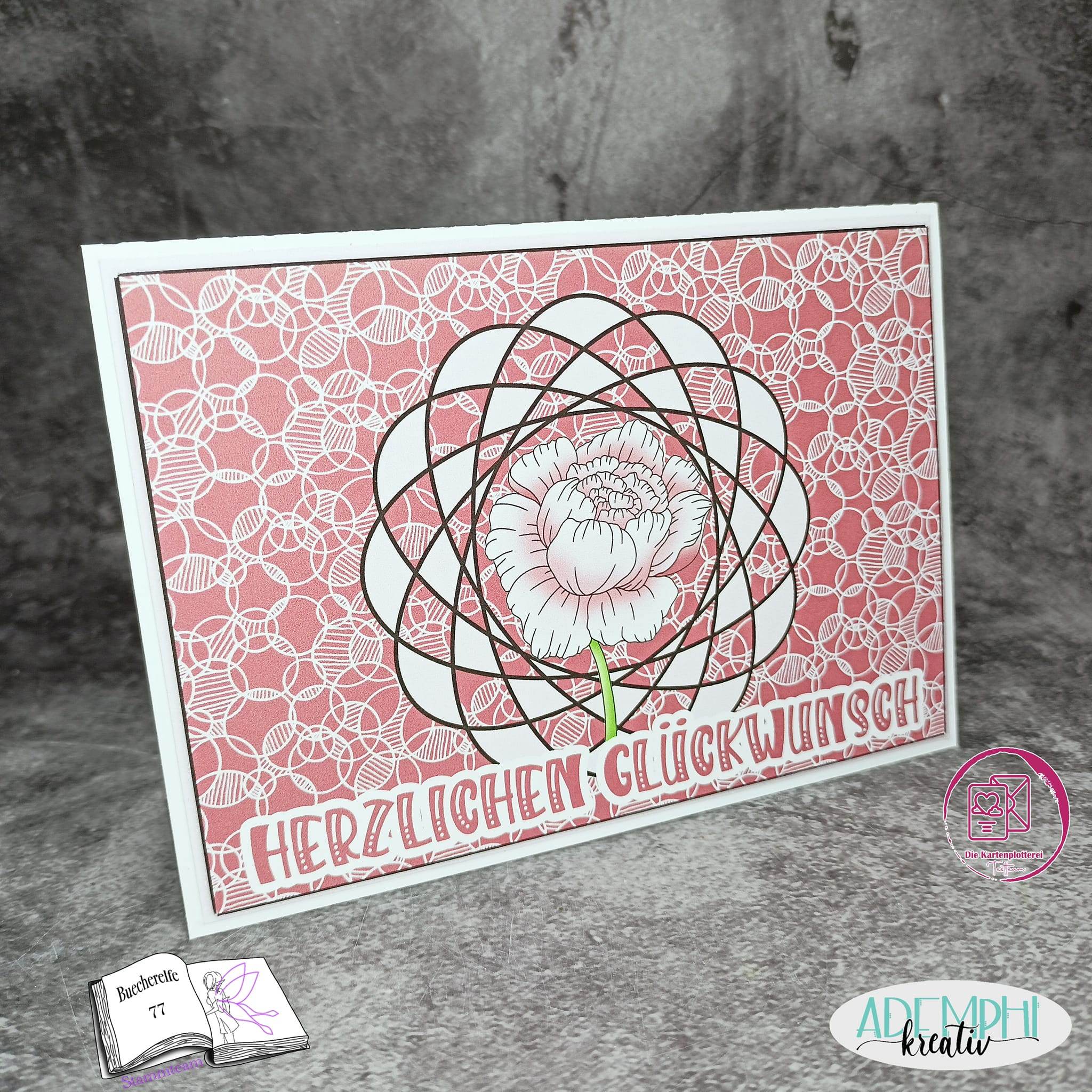 Plotterdatei Zwillinge mit Pfingstrose, Sublimation, Digistamp, Digipaper - Sewando