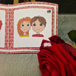 Plotterdatei Zwillinge mit Pfingstrose, Sublimation, Digistamp, Digipaper - Sewando