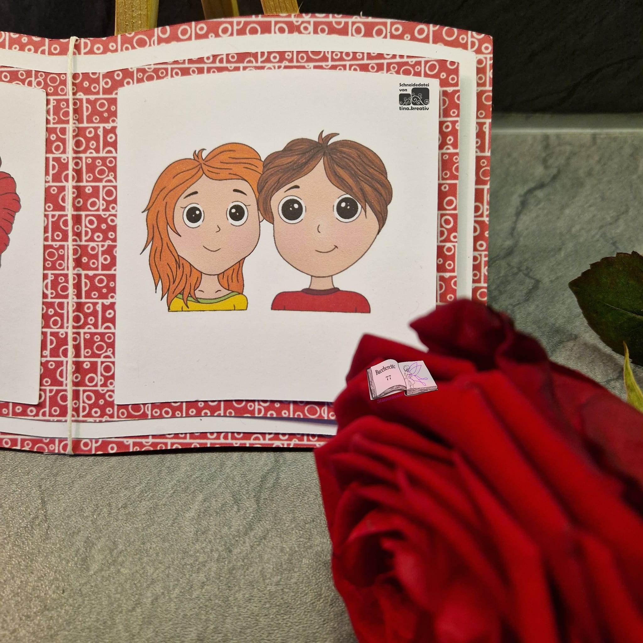 Plotterdatei Zwillinge mit Pfingstrose, Sublimation, Digistamp, Digipaper - Sewando