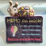 Stickdatei Spruch - Gehirn einschalten - Sewando