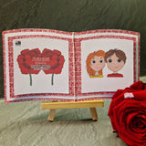 Plotterdatei Zwillinge mit Pfingstrose, Sublimation, Digistamp, Digipaper - Sewando