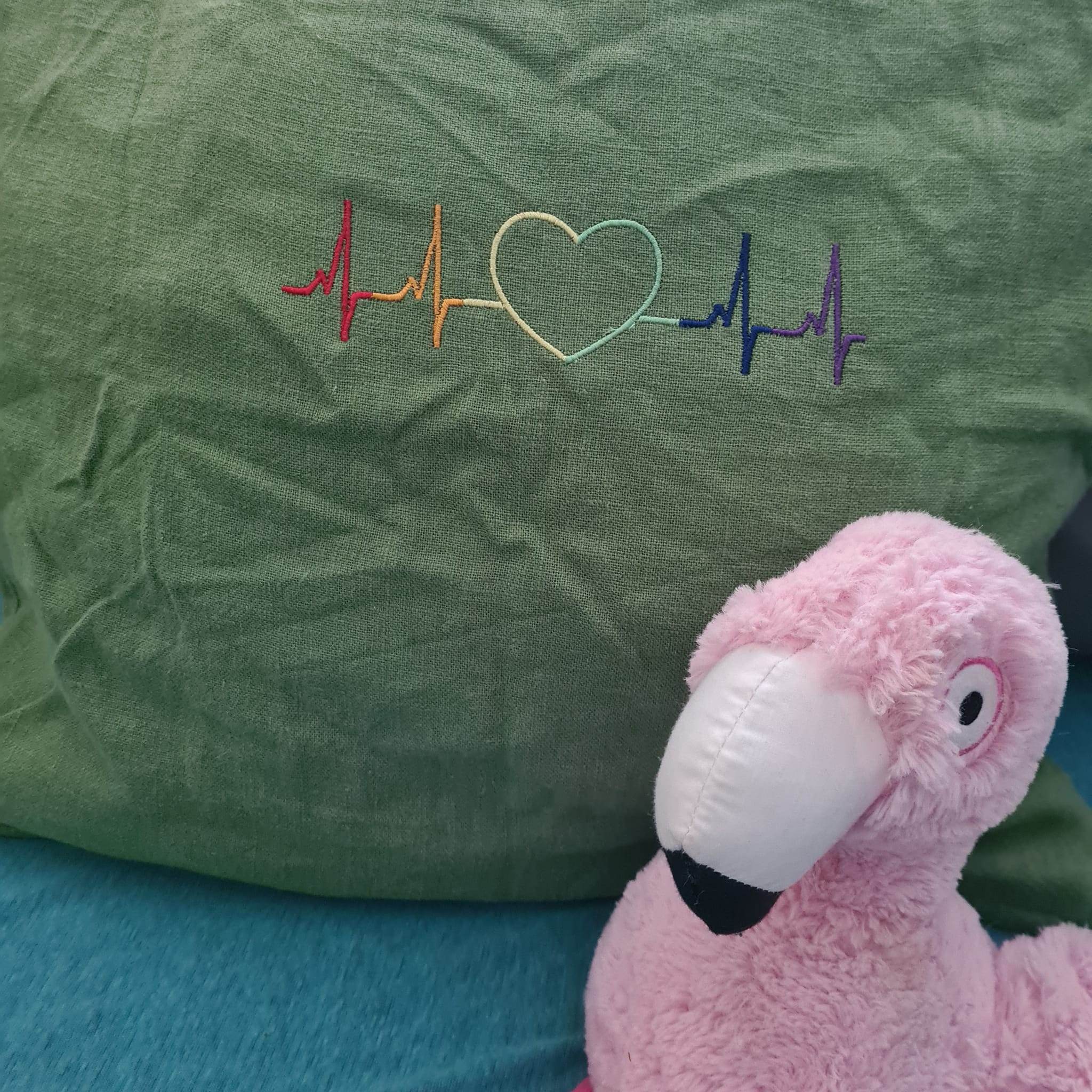 Stickdatei - Herzfrequenz Regenbogen - Sewando
