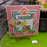 Digiset Erdbeere, Digistamp, Digipaper, Plotterdatei, Sublimation, Druck - Sewando