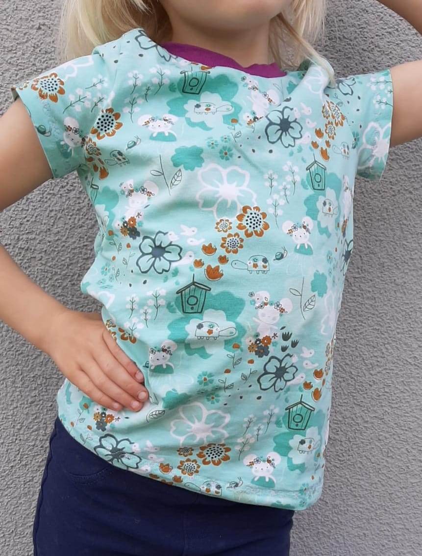 Schnittmuster Basicshirt Shirt für Mädchen Jamie Gr. 80-164 - Sewando
