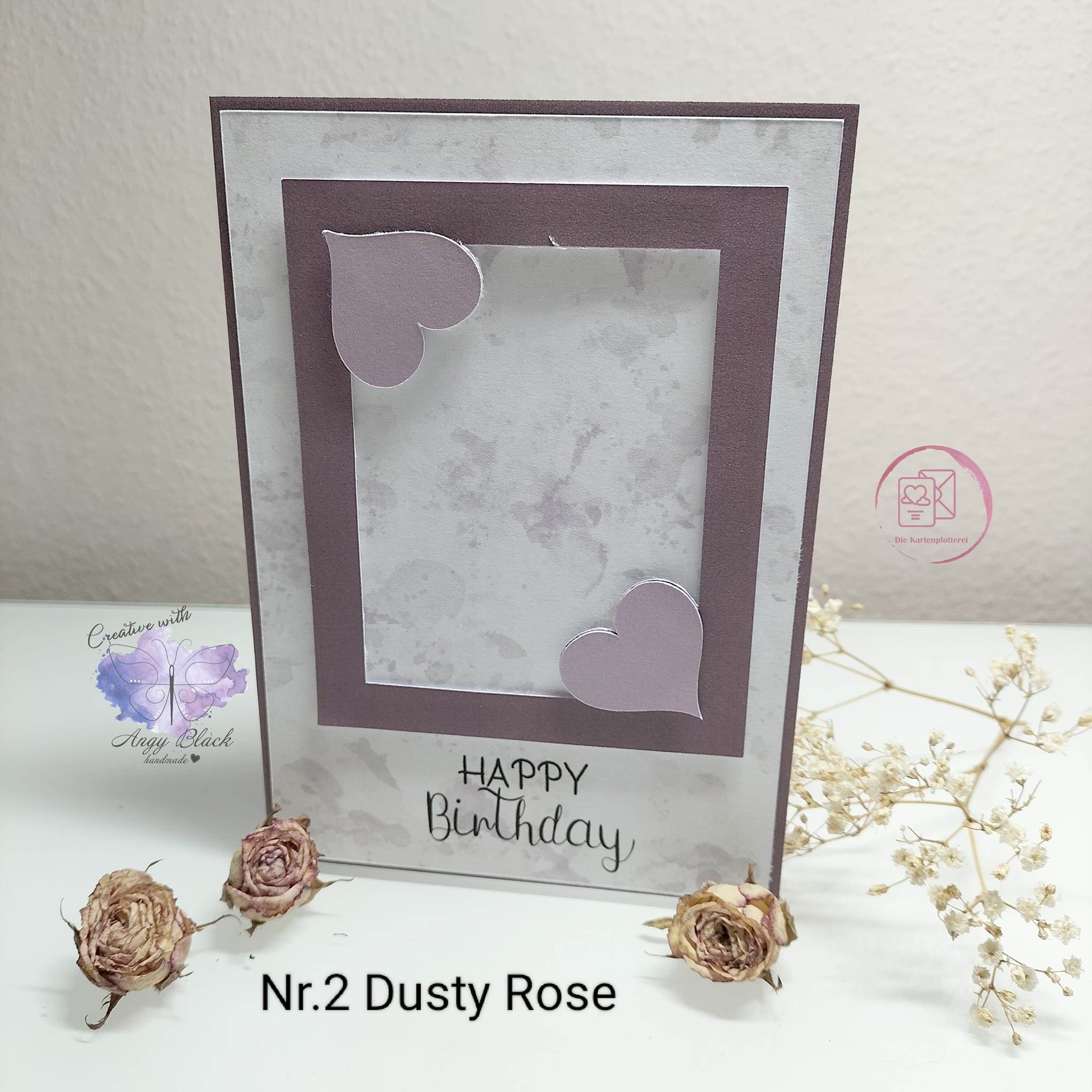Digiset Hochzeits- und Geburtstagsset, Nr. 2 Dusty Rose Digipaper, Digistamp - Sewando