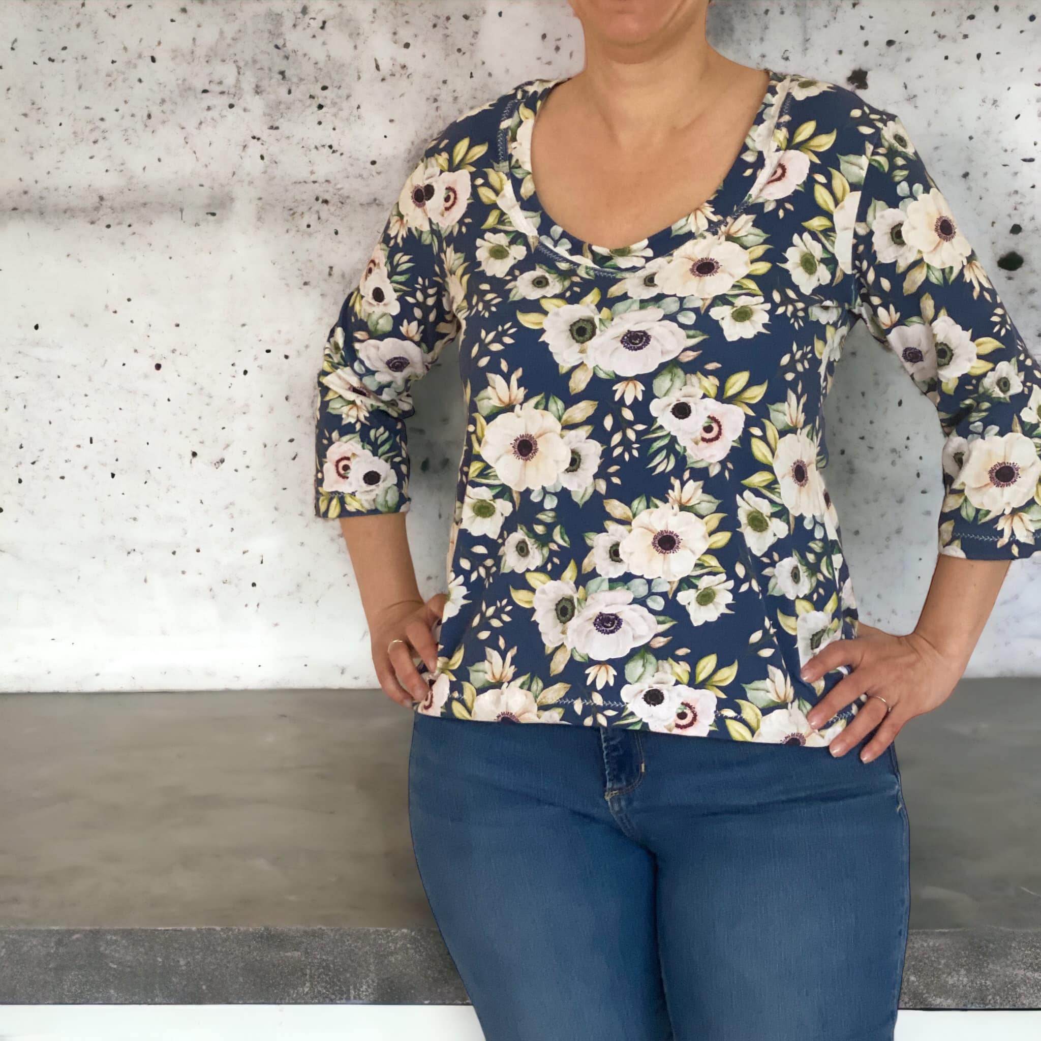 Schnittmuster Basic Shirt Baila für Damen Gr. 32-48 - Sewando