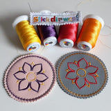 6x Stickdatei "Bundle Blume Lisa" ITH und Satinstick