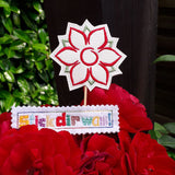 6x Stickdatei "Bundle Blume Lisa" ITH und Satinstick