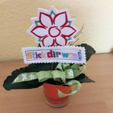 6x Stickdatei "Bundle Blume Lisa" ITH und Satinstick