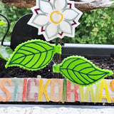 6x Stickdatei "Blatt" ITH Blätter für Blumenpieker