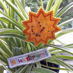 6x Stickdatei Deko Sonne ITH mit Applikation - Sewando
