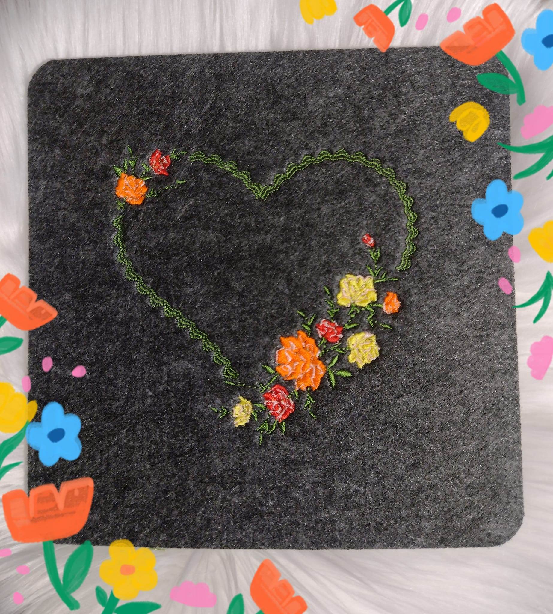 Stickdatei - Blumenherz - Sewando