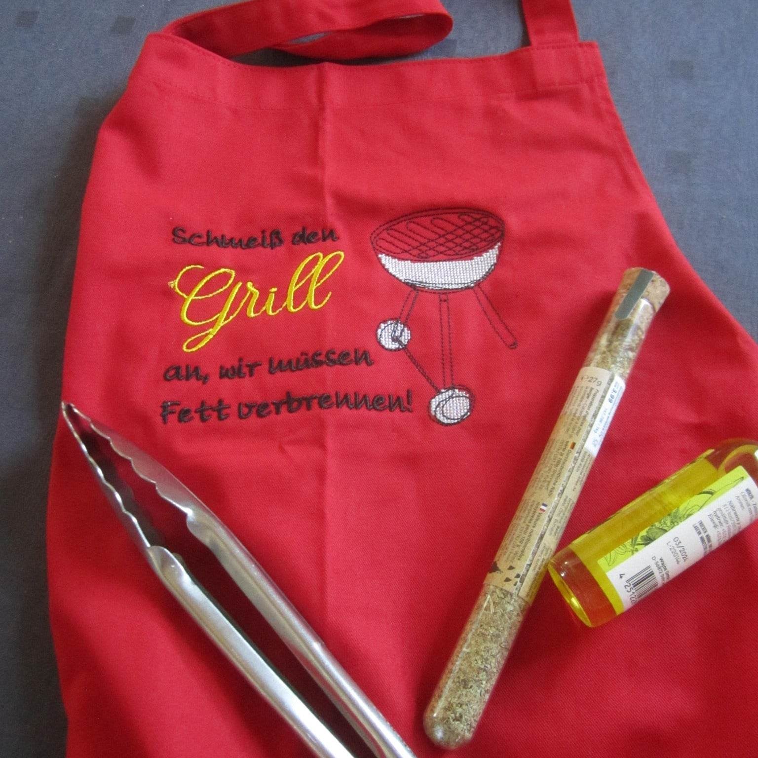Stickdatei - Schmeiß den Grill an, wir müssen Fett verbrennen - Sewando