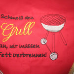 Stickdatei - Schmeiß den Grill an, wir müssen Fett verbrennen - Sewando