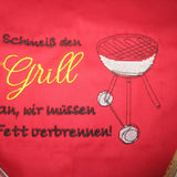 Stickdatei - Schmeiß den Grill an, wir müssen Fett verbrennen - Sewando