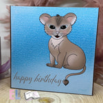 Digiset Löwe mit Gladiole Plotten, Sublimation, Drucken, Digistamp, Digipaper - Sewando
