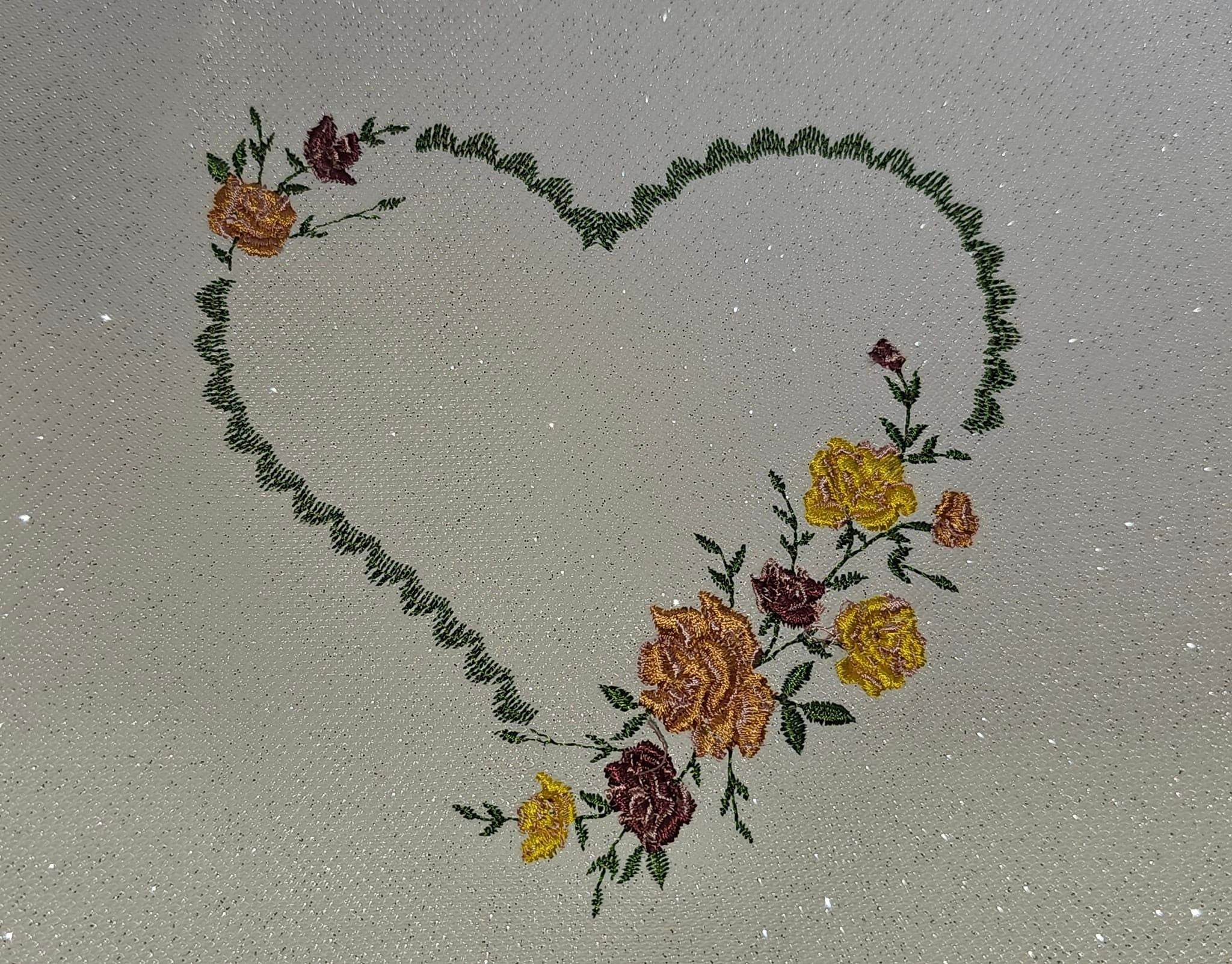 Stickdatei - Blumenherz - Sewando