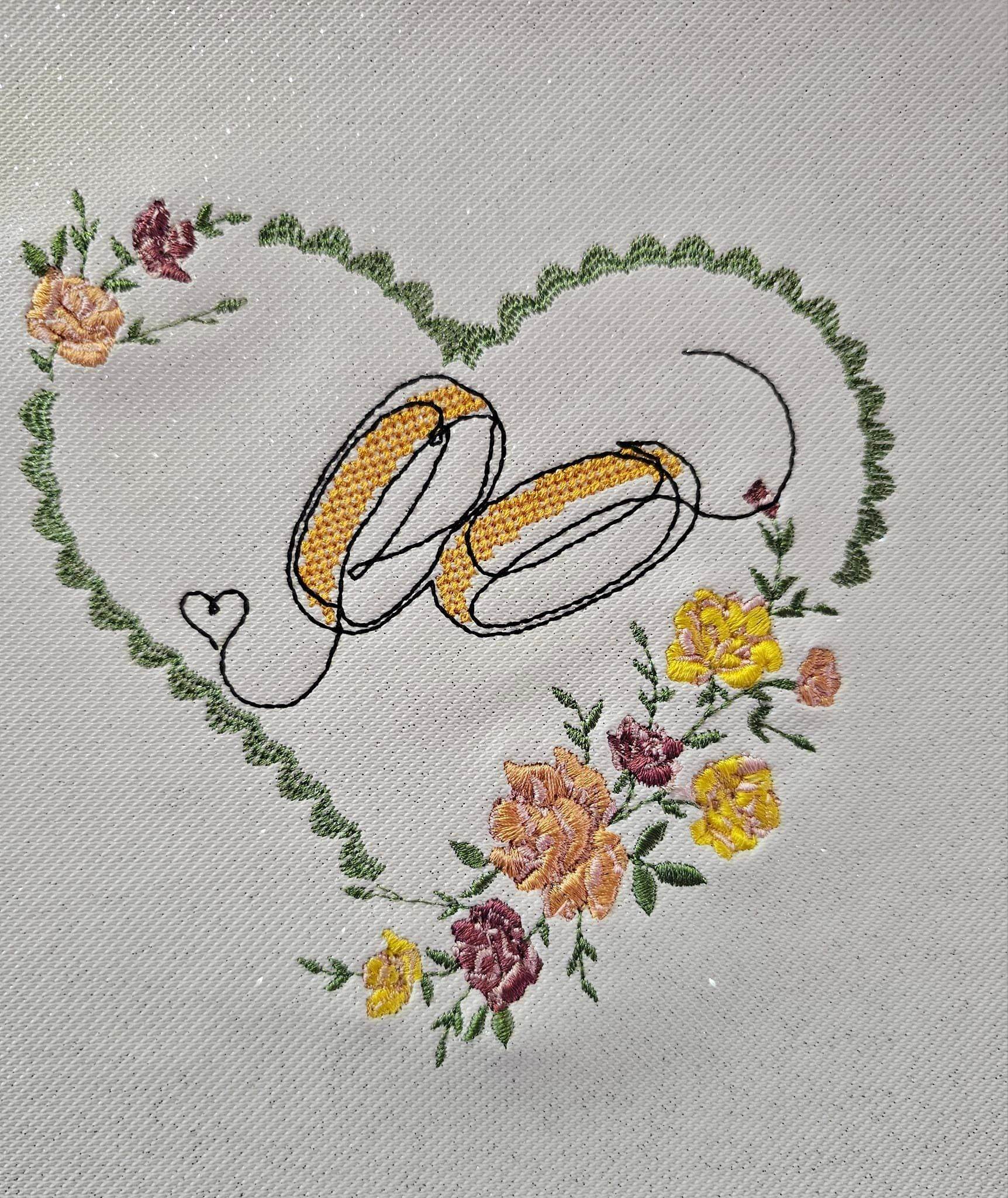 Stickdatei - Blumenherz - Sewando