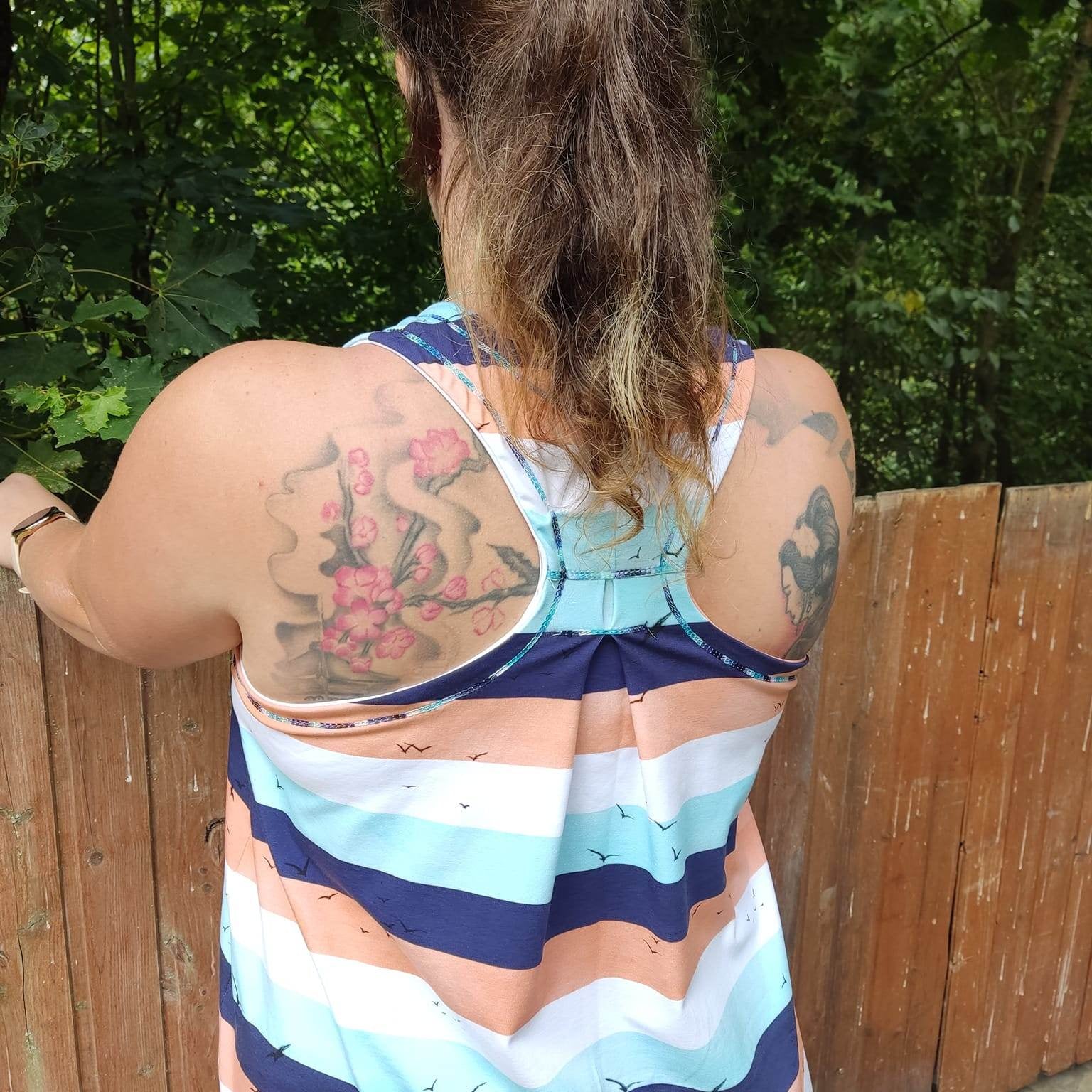 Schnittmuster Schlaf- und Strandkleid Racerback Kira für Damen Gr. 32-52 - Sewando