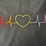 Stickdatei - Herzfrequenz Regenbogen - Sewando