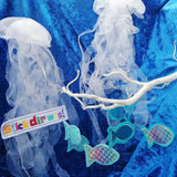 6x Stickdatei Deko Fisch ITH mit Applikation - Sewando