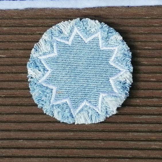 6x Stickdatei Deko Sonne ITH mit Applikation - Sewando