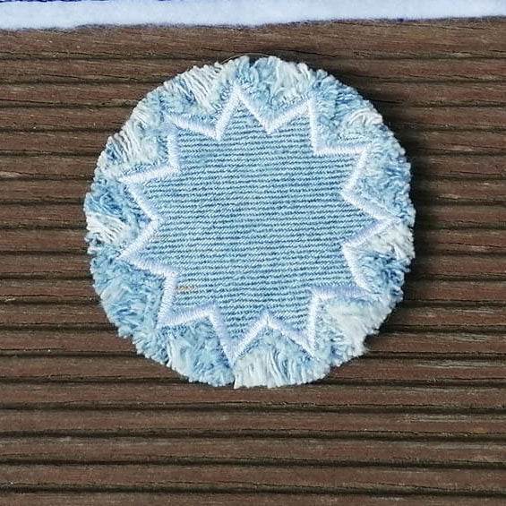 6x Stickdatei Deko Sonne ITH mit Applikation - Sewando
