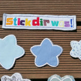 Stickdatei "Deko Blume Finchen" 5-blättrig mit Applikation