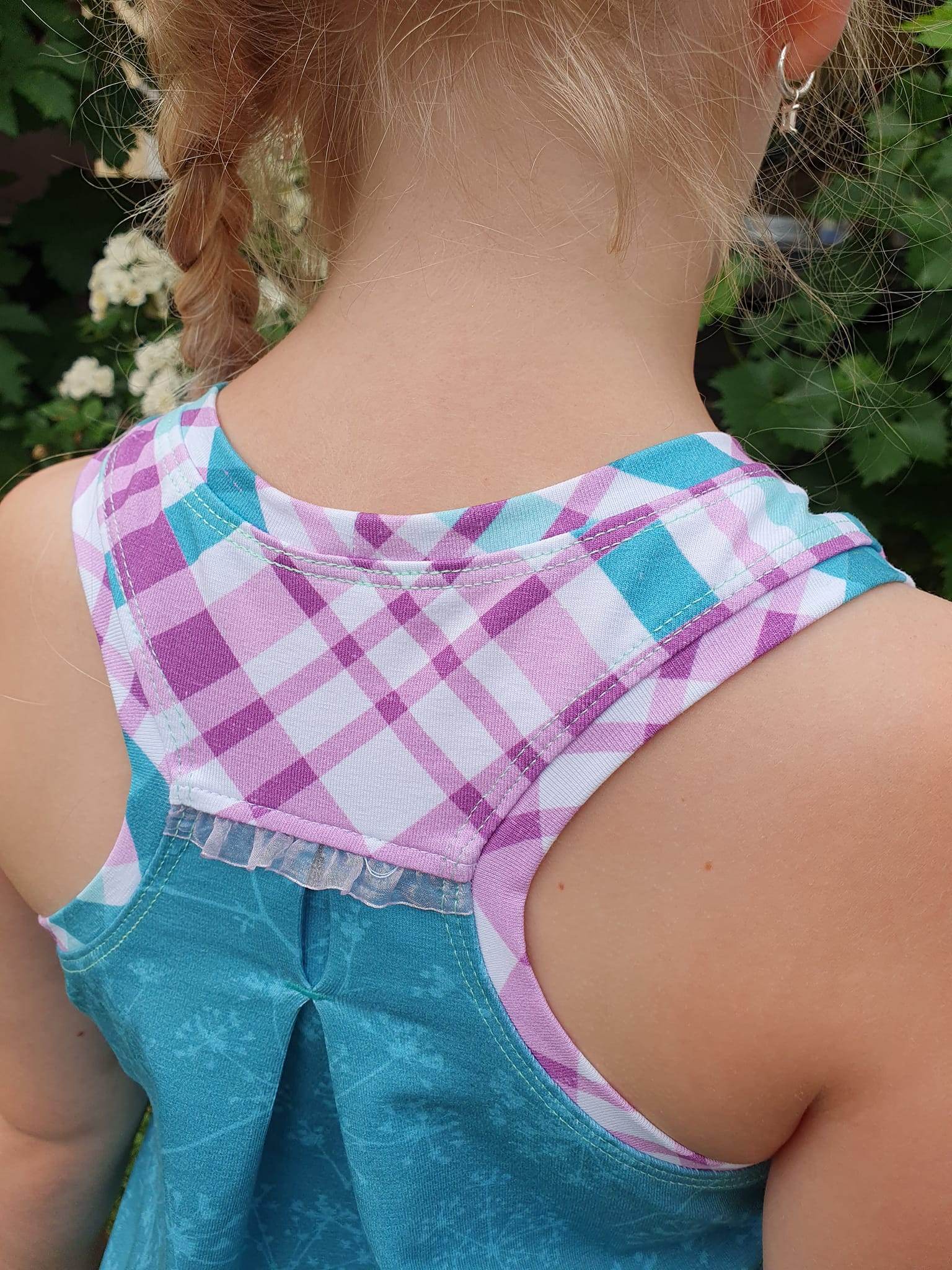 Schnittmuster Racerback Tanktop Shirt Kira für Mädchen Gr.92-164 - Sewando