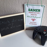 3x Stickdatei "Gamer WLan" ITH Schild