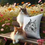 Stickdatei Maine Coon Katze "Bonzo" - realistisch - FÜR HELLE STOFFE